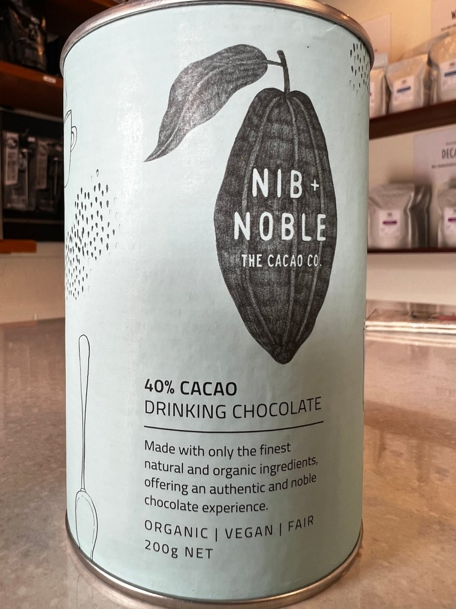 Nib & Noble 40% drinking chocolate at bmcoffee - Blue Mountains Coffee Roasters